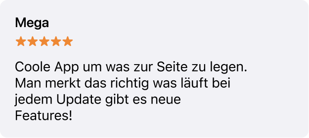 App Store Bewertung 4